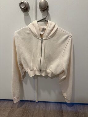ALO Yoga Cream Zip Hoodie